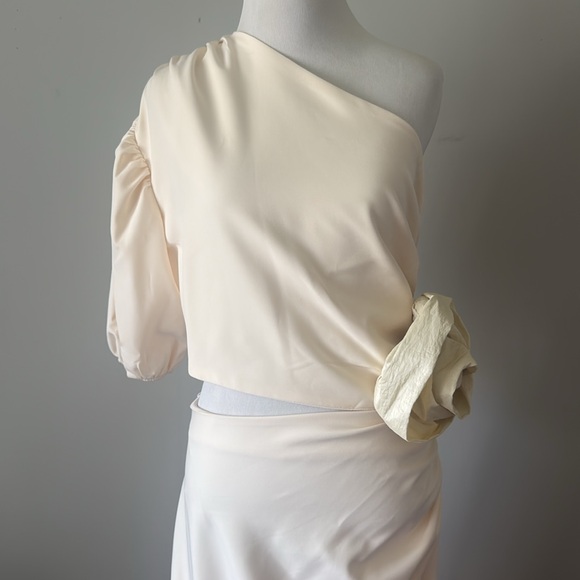 5 ⭐️ NWT Elegant Sexy White Fringe Cut Out Shoulder Dress  @The King Kouture XL - Picture 15 of 16